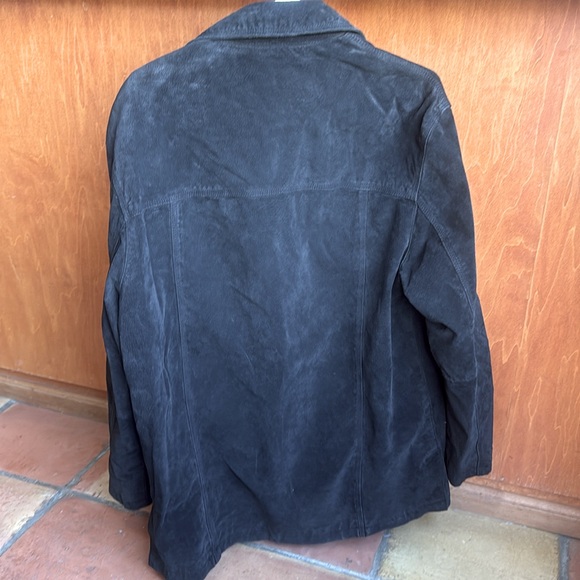 Men’s Black Suede Washable Jacket, L - Picture 7 of 7